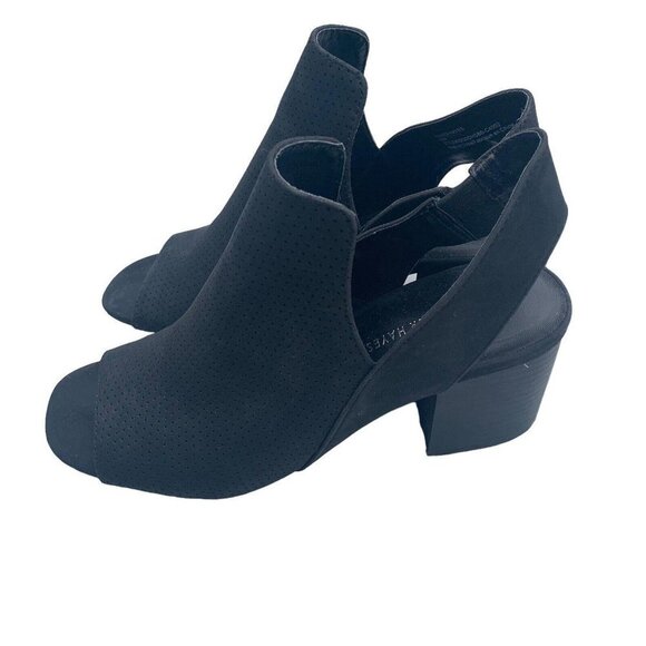 Denver Hayes Womens Black Slingback 3” Heeled Sandal Size 9 - Picture 3 of 9